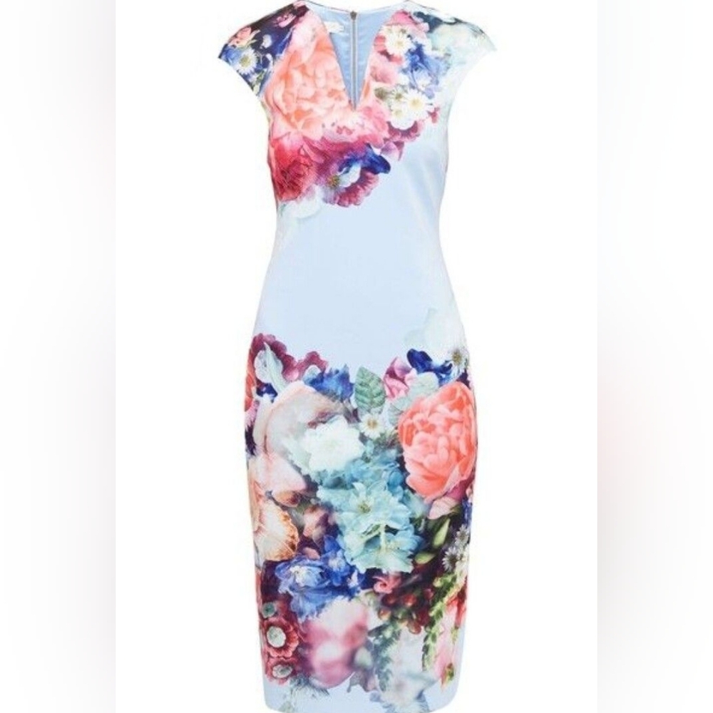 Ted Baker Brynee Focus Bouquet Neoprene Dress